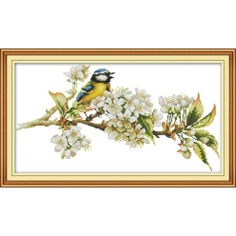 Bird and flowers