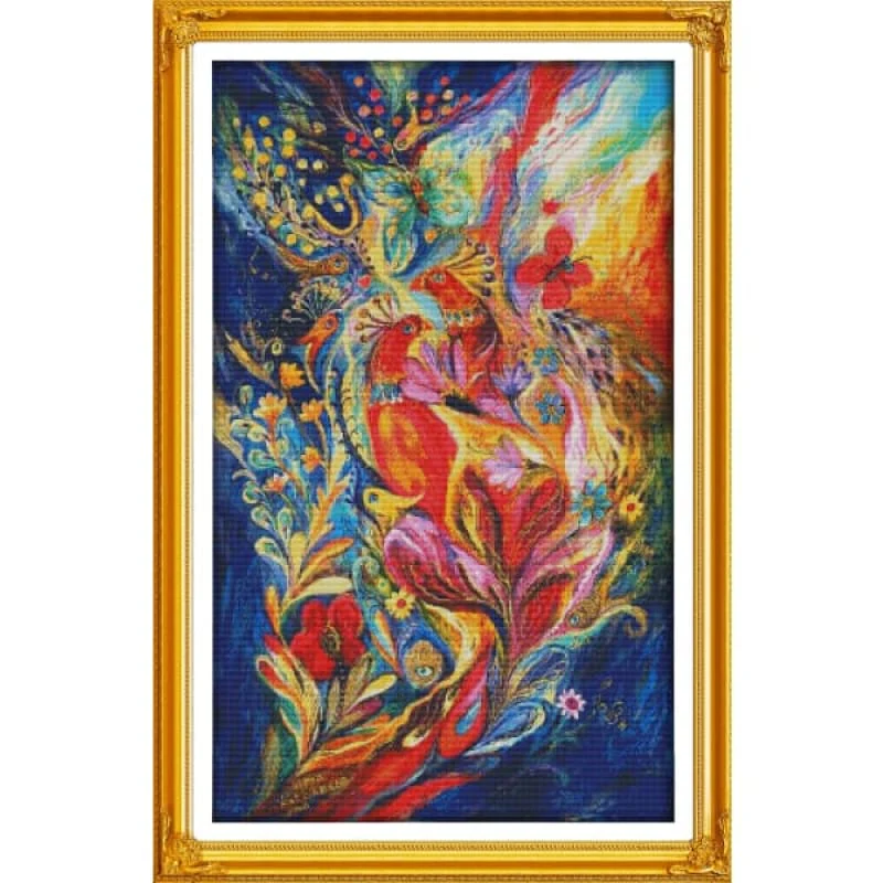 Colorful peacocks