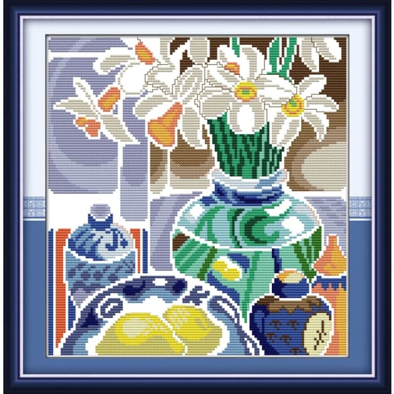 Flowers in the blue and white porcelain(2)