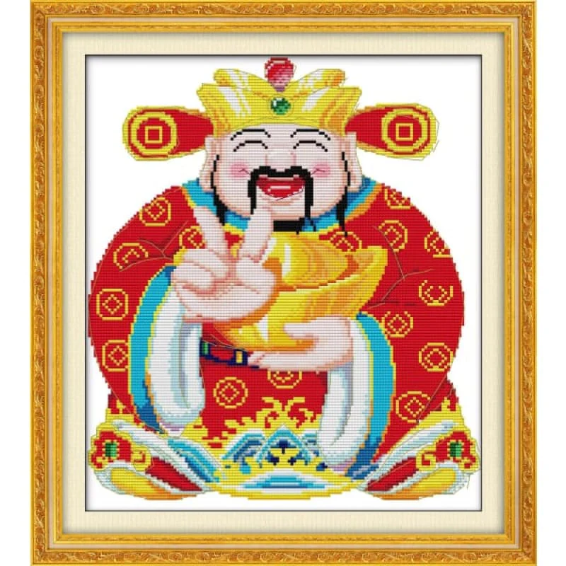 God of wealth with treasure