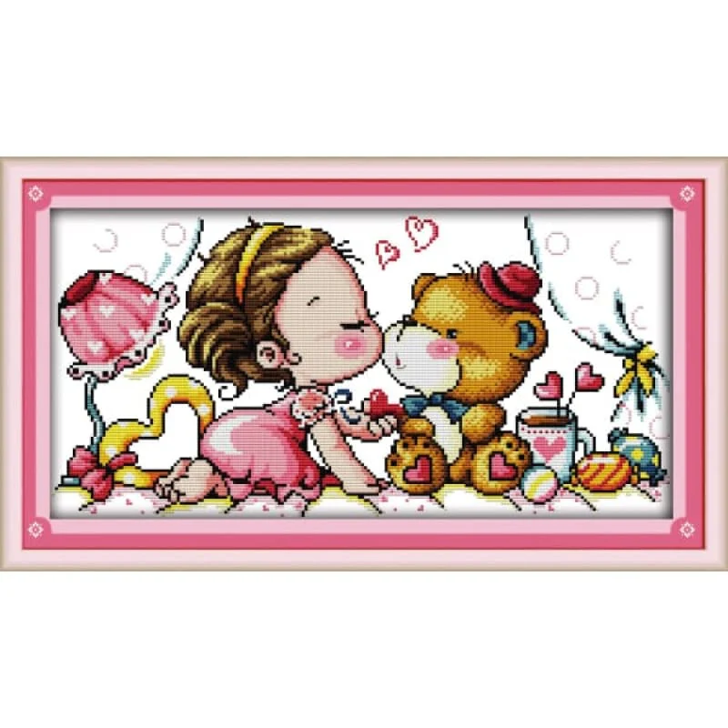 Kiss bear -girl