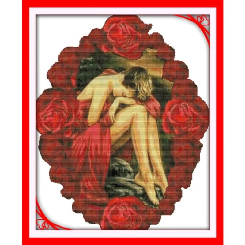 Rose & beautiful woman
