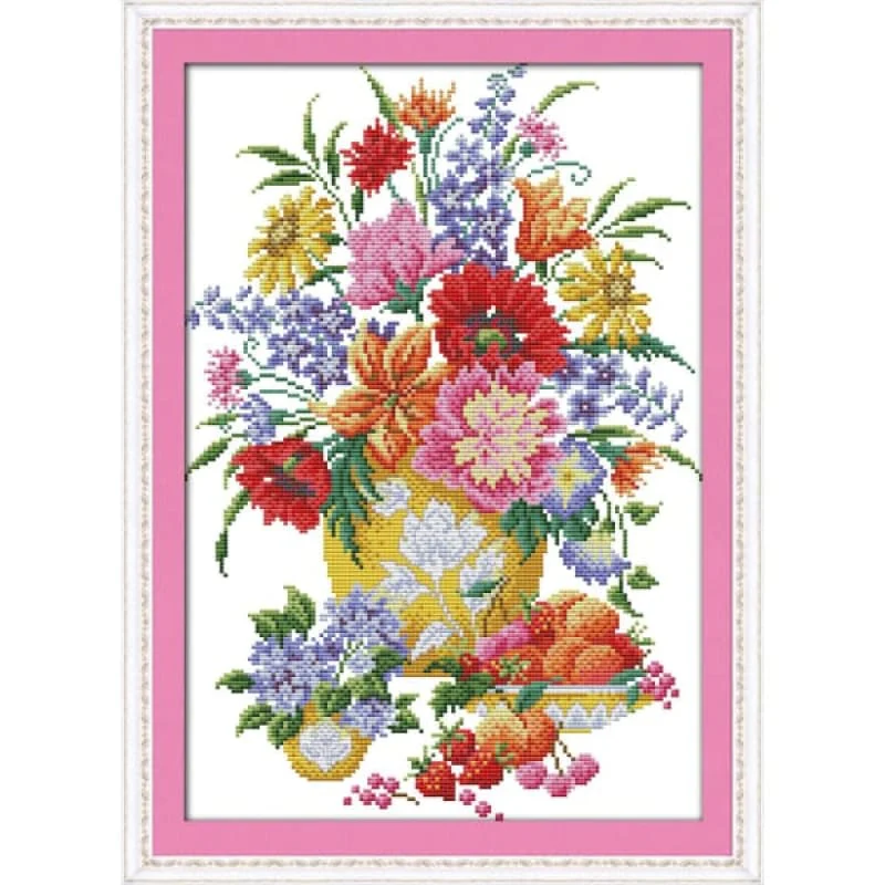 The colorful flowers