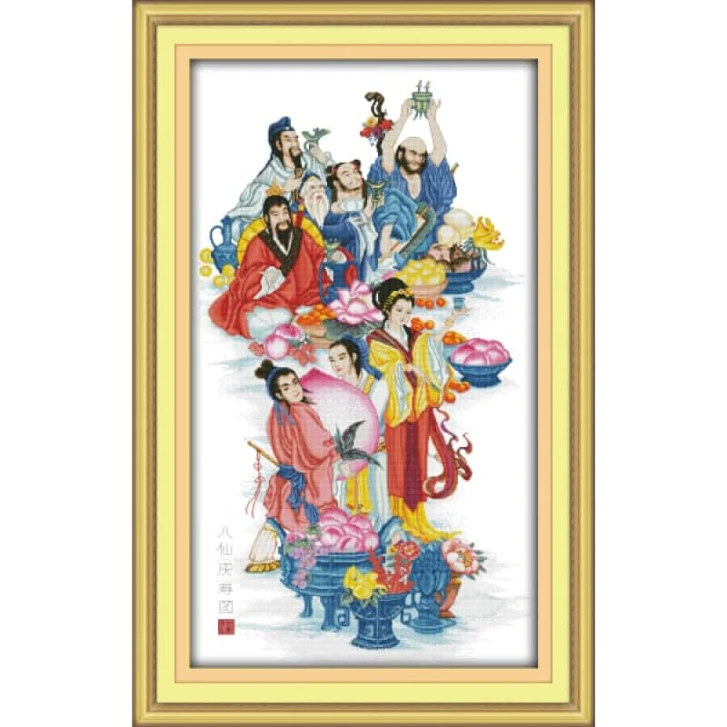The Eight Immortals congratulating on one's birthday