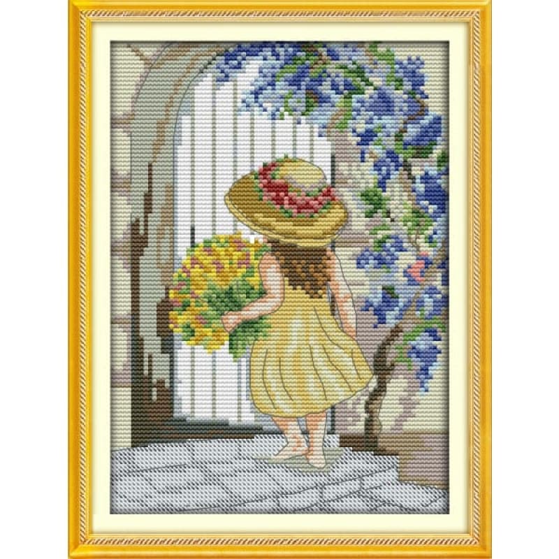 The girl sending flowers