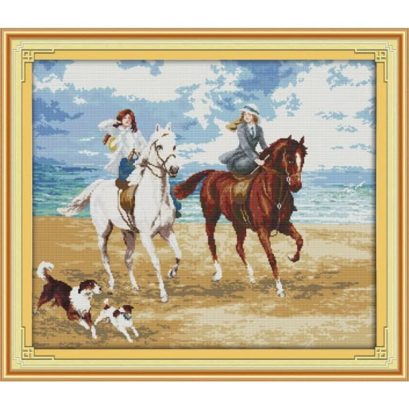 The horse riding women
